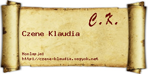 Czene Klaudia névjegykártya