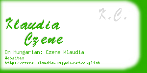 klaudia czene business card